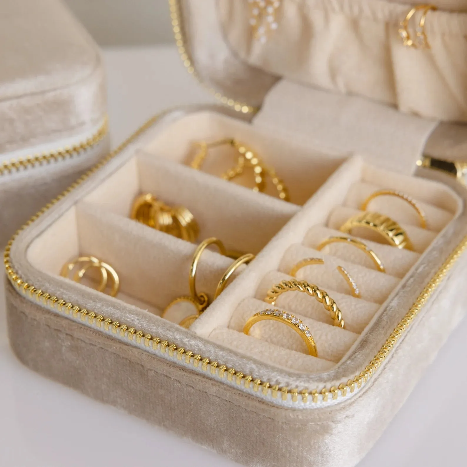 Personalised Velvet Travel Jewellery Box