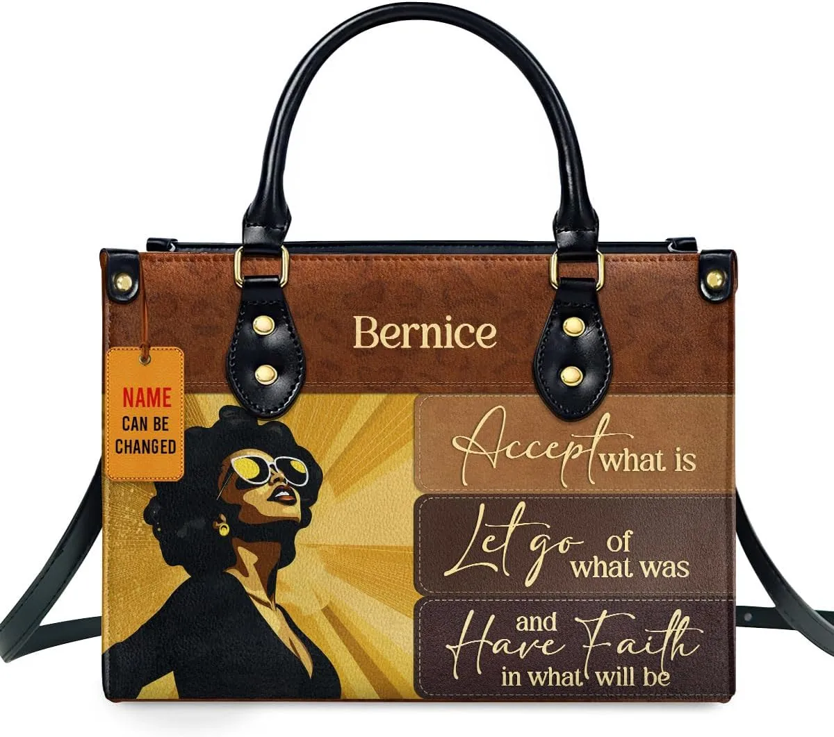 Personalized Leather Handbag For Black African