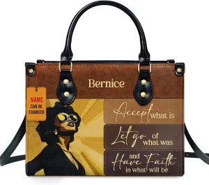 Personalized Leather Handbag For Black African