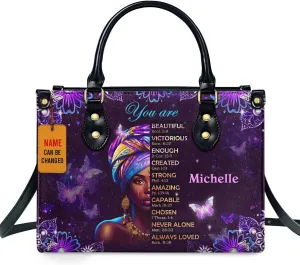 Personalized Leather Handbag For Black African