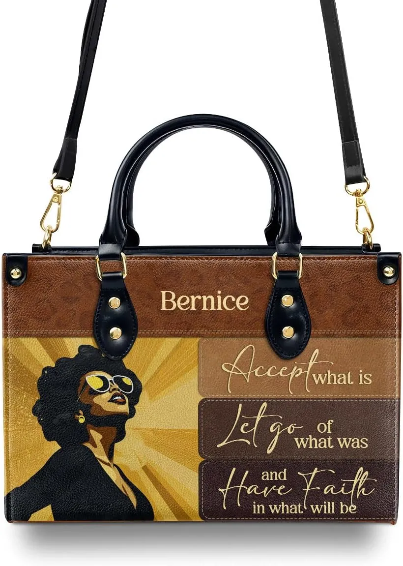 Personalized Leather Handbag For Black African