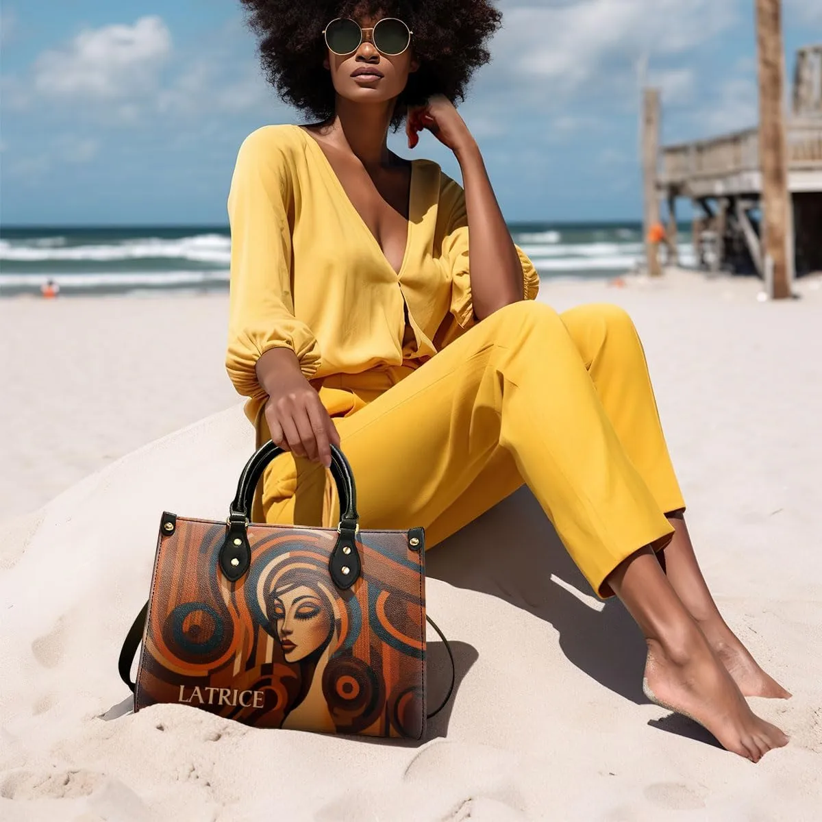 Personalized Leather Handbag For Black Women
