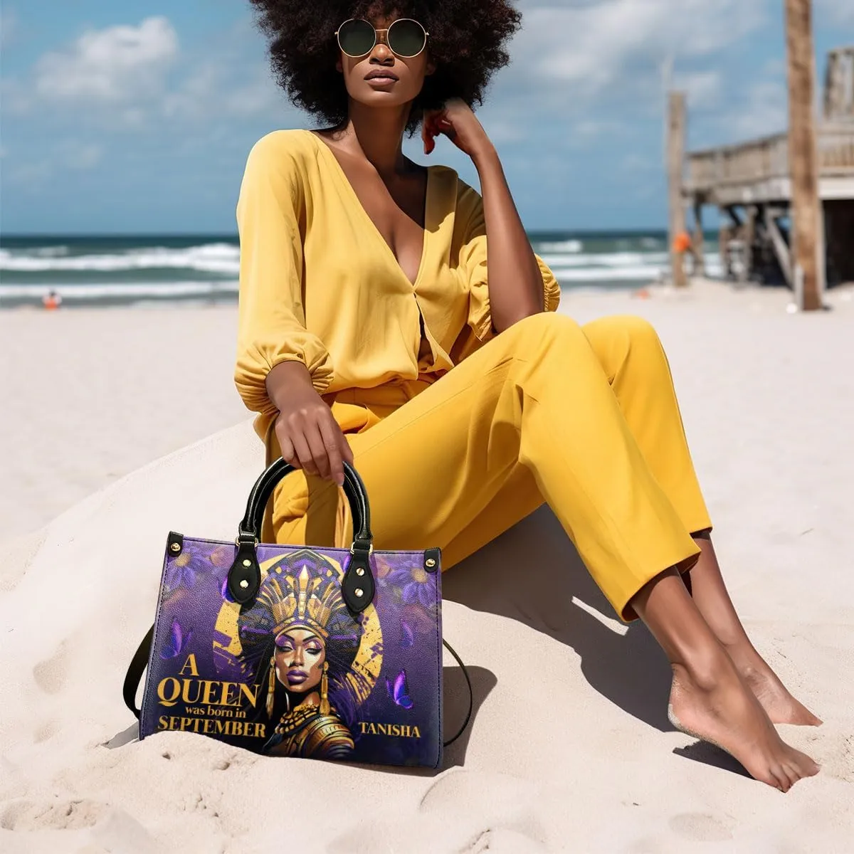 Personalized Leather Handbag For Black Women