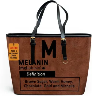 Personalized Leather Tote Bag For Black African Women