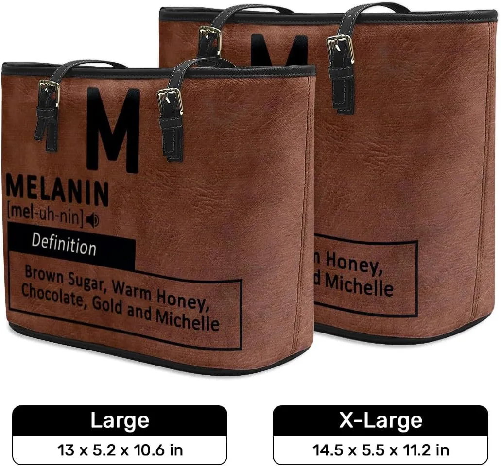 Personalized Leather Tote Bag For Black African Women