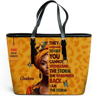 Personalized Leather Totebag For Black African Women - Christmas Gifts For Women For Black Women