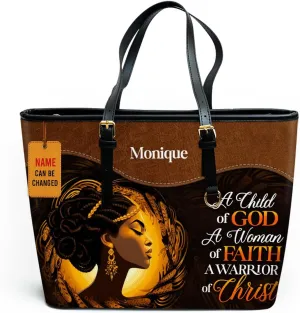 Personalized Leather Totebag for Black Women - Christmas Gifts