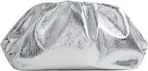 PHILOMENA Dressy Vegan Leather Clutch Purse for Women, Soft Pleated PU Evening Purse for Weddings, Proms