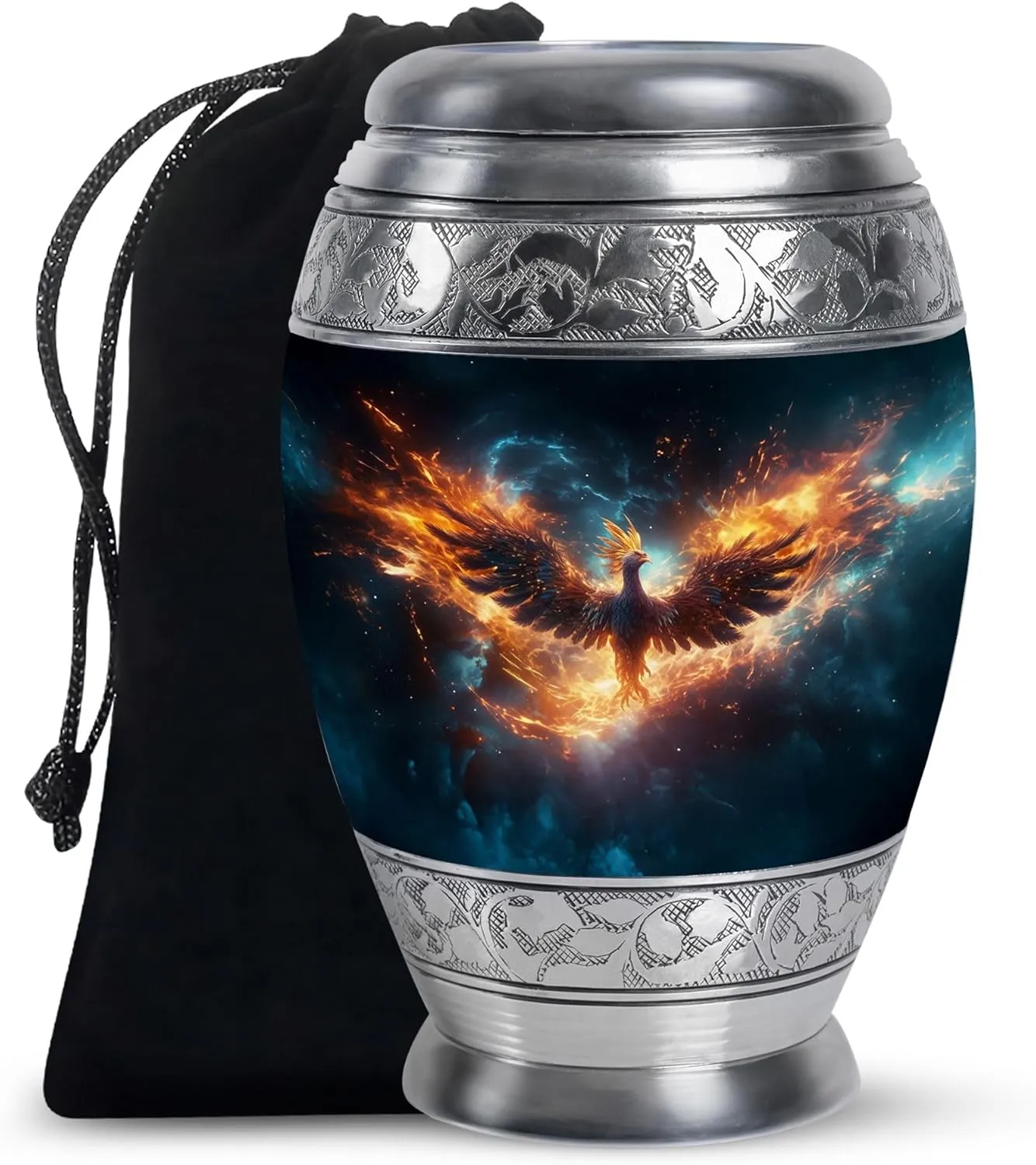 Phoenix Cremation Urn for Ashes, Large Decorative Urns for Male and Female, Memorial Gifts for Family, Human Remains Urn, Funeral and Burial Urns, 10 Inch