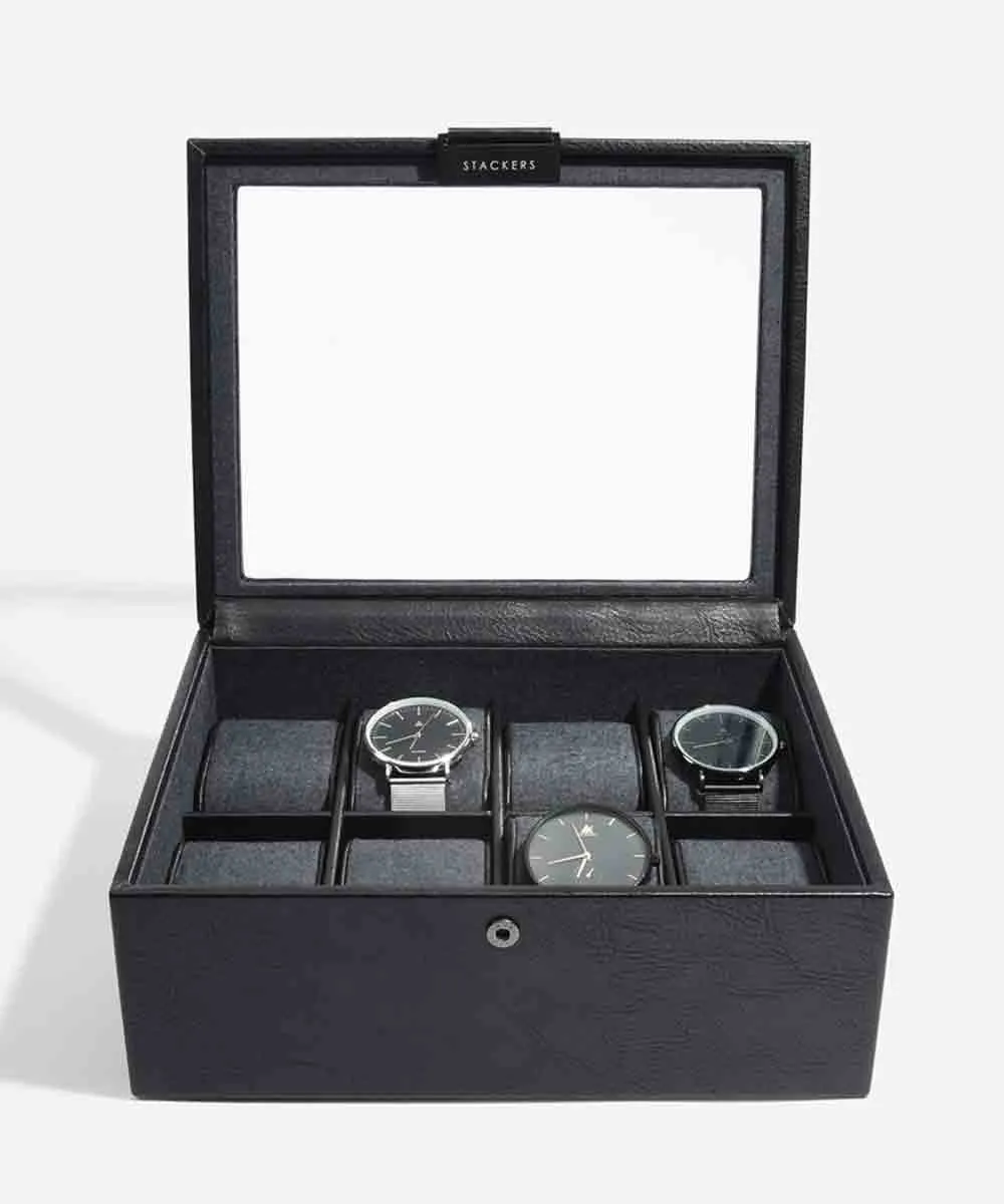 Piece Limited edition Black Men Stackers Watch Great value 8 Box