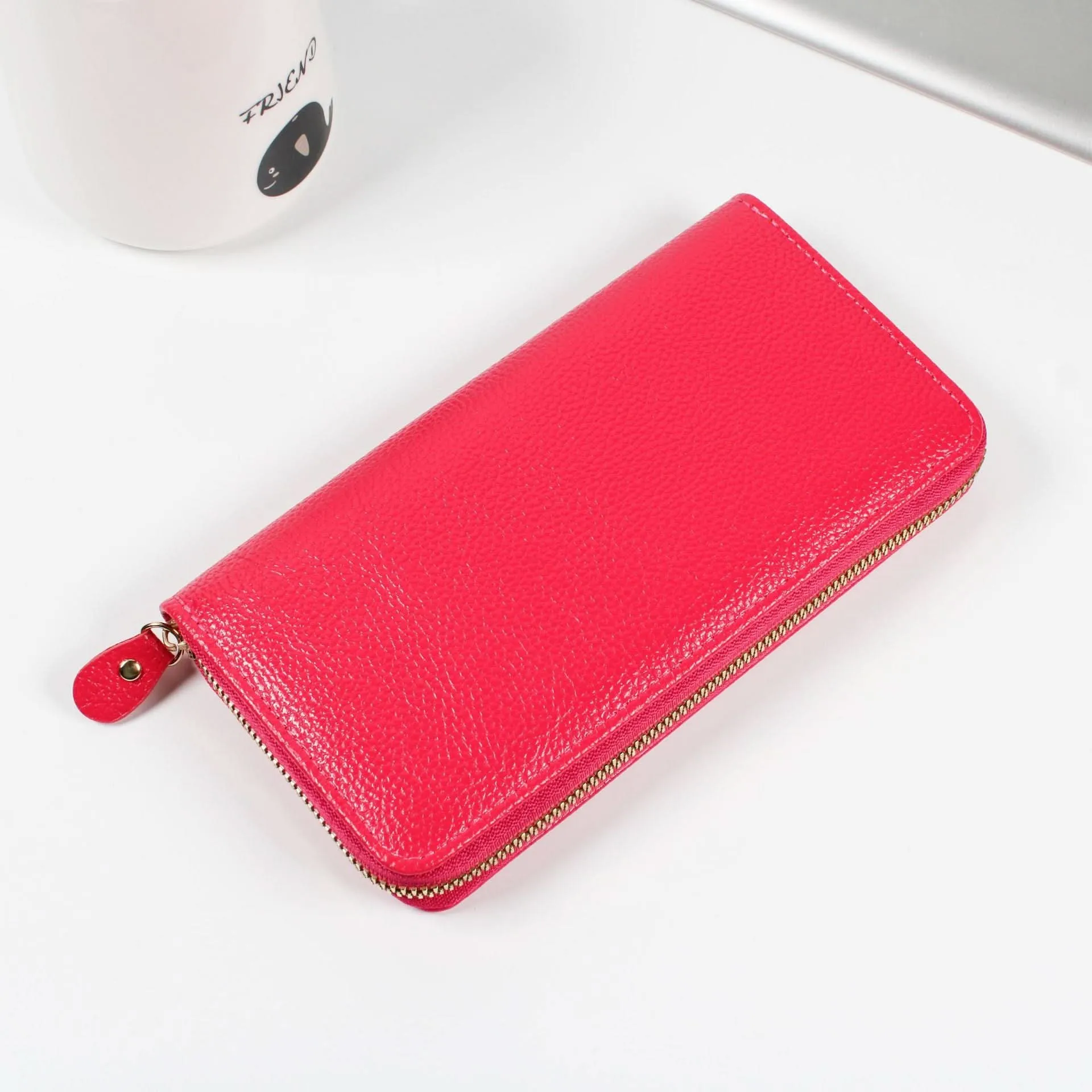 Pieru Women’s Long PU Leather Clutch Wallet – Zipper Coin Purse