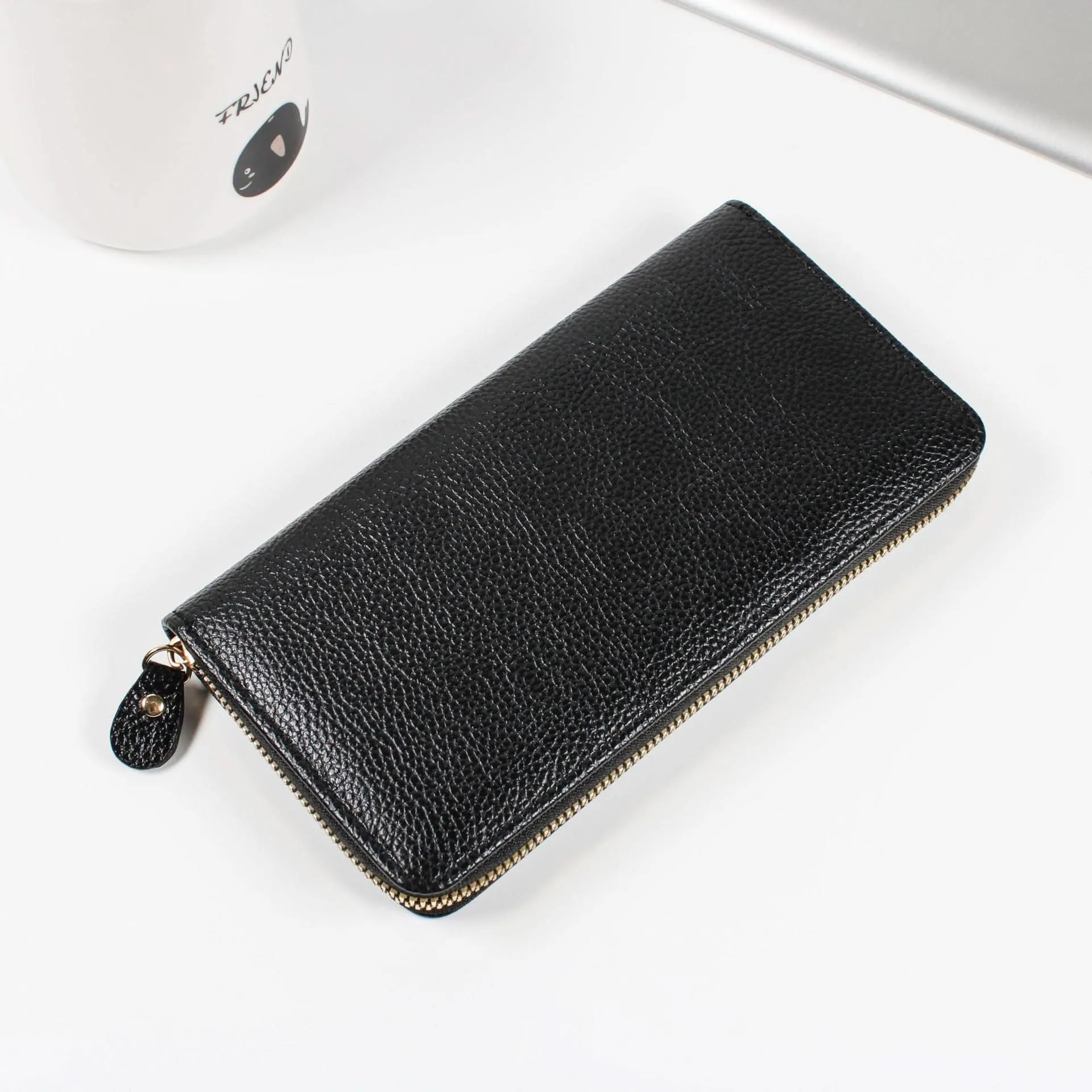 Pieru Women’s Long PU Leather Clutch Wallet – Zipper Coin Purse