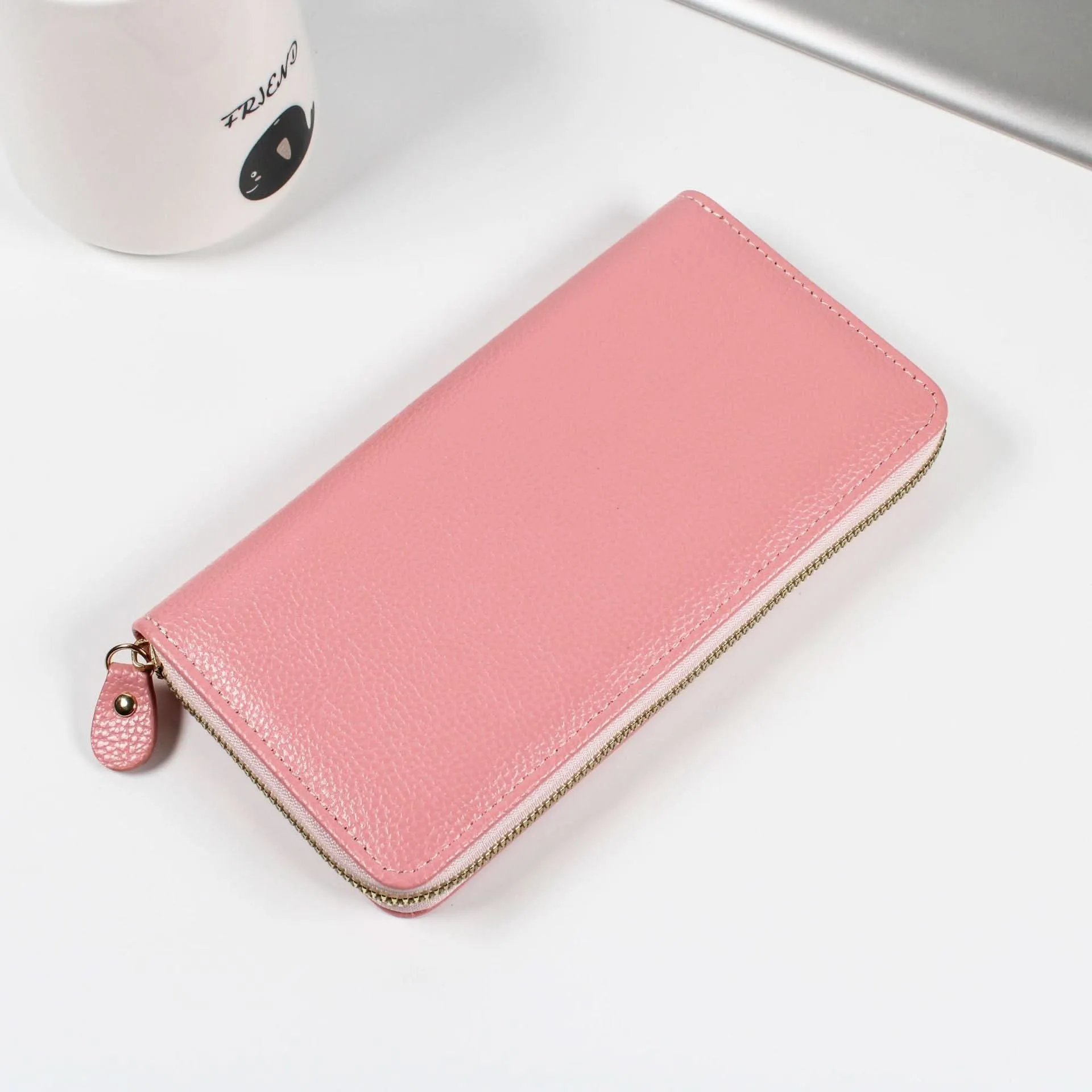 Pieru Women’s Long PU Leather Clutch Wallet – Zipper Coin Purse