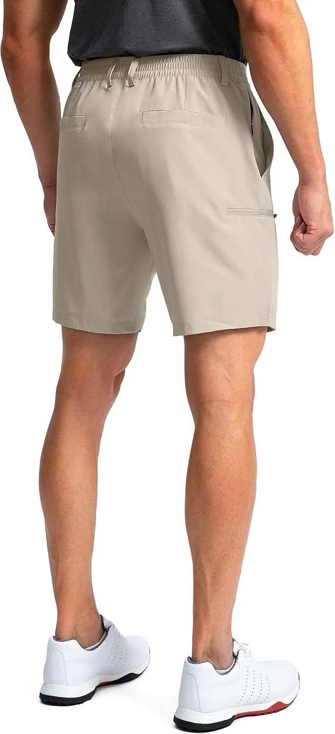 Pinkbomb Men's Golf Shorts with 6 Pockets Stretch Quick Dry Hiking Work Dress Shorts for Men