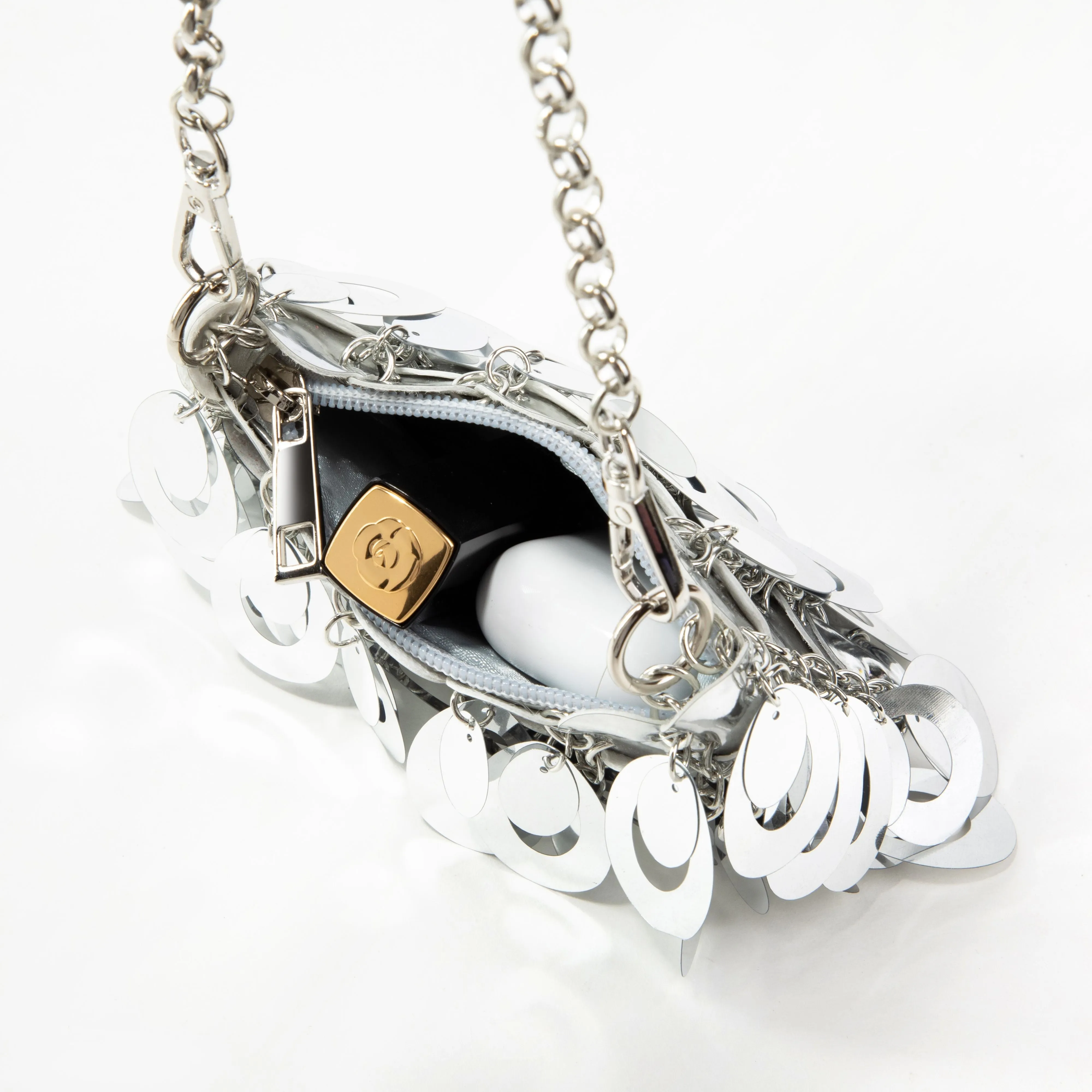 Plastic Sequin Crossbody Bag
