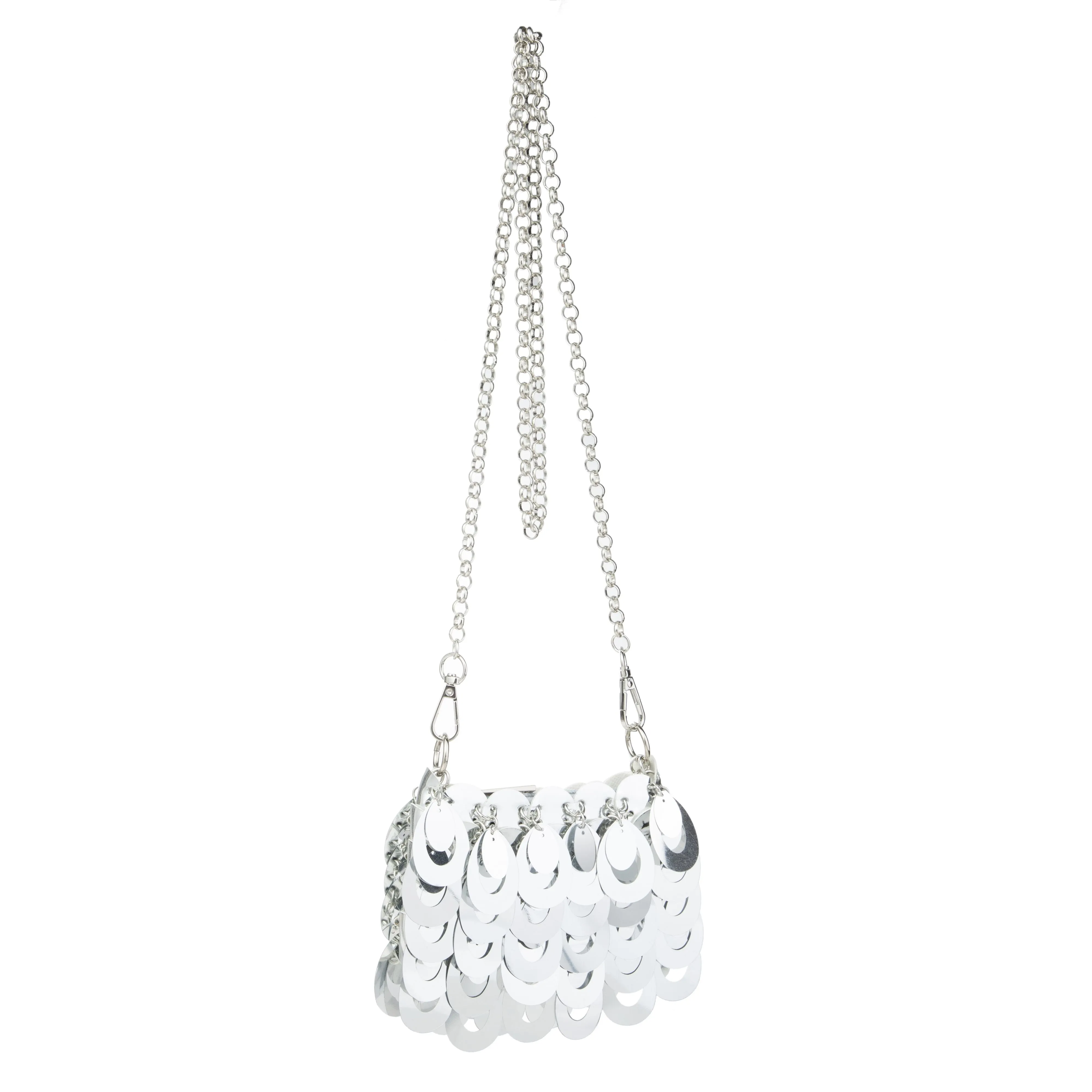 Plastic Sequin Crossbody Bag