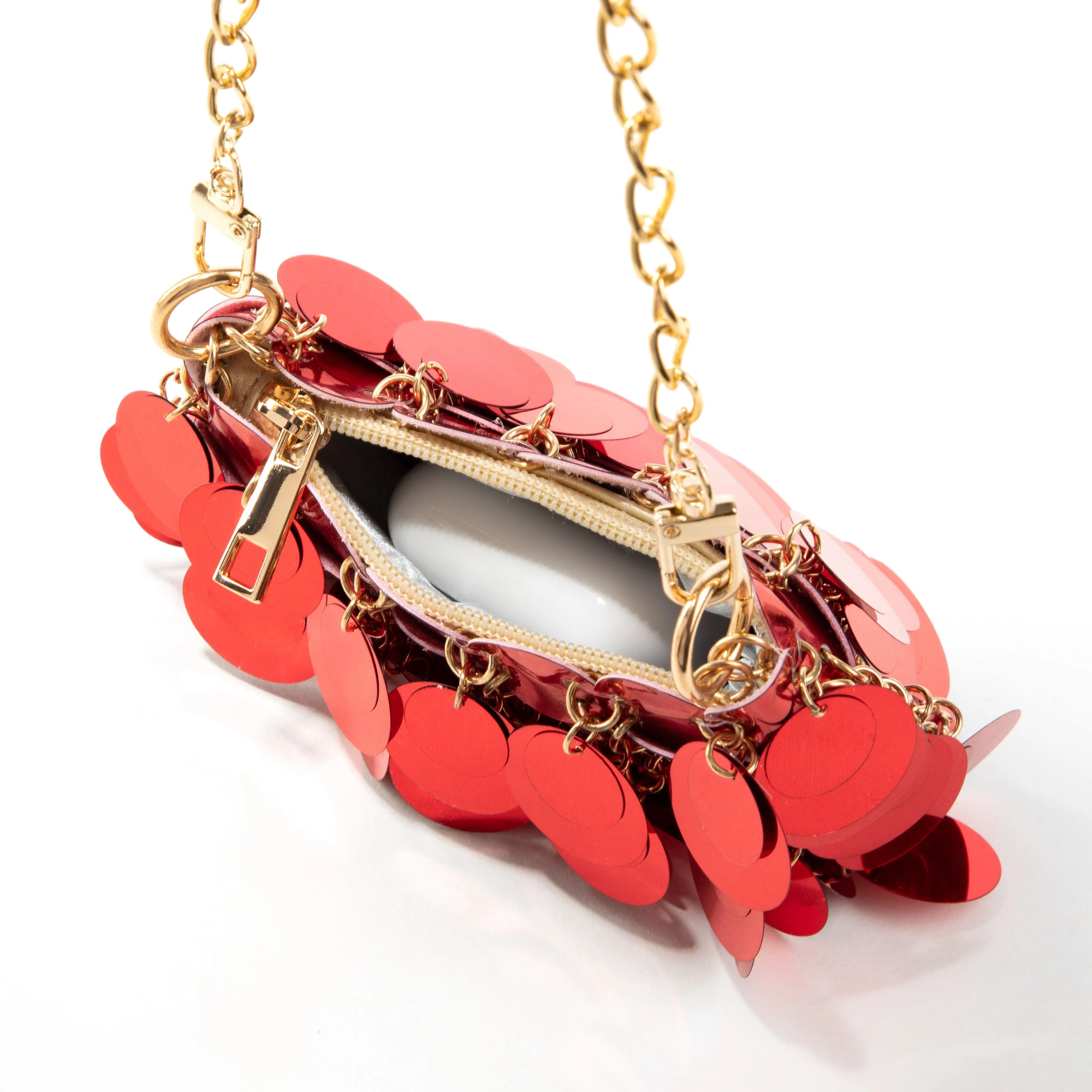 Plastic Sequin Crossbody Bag