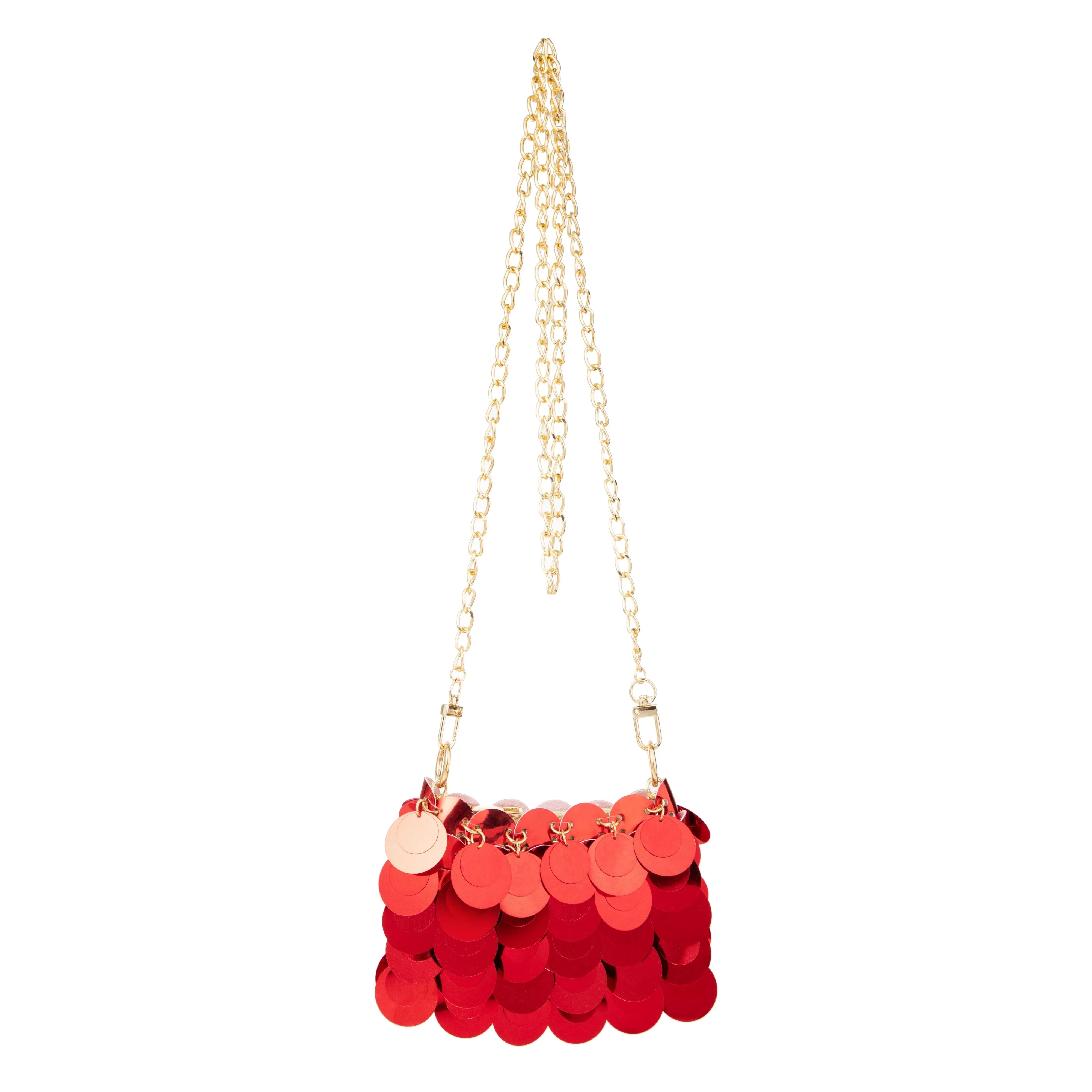 Plastic Sequin Crossbody Bag