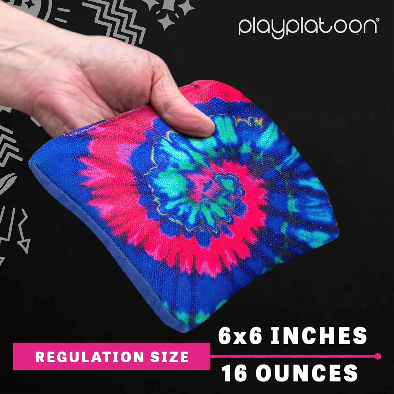 Play Platoon Tournament Series Cornhole Bags - Pro Style Dual Sided Slick and Sticky Side Bags - Set of 8 - Designed in USA