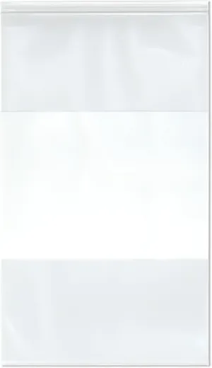 Plymor 14" x 24" (Pack of 50), 6 Mil Industrial Duty White-Block Zipper Reclosable Plastic Bags