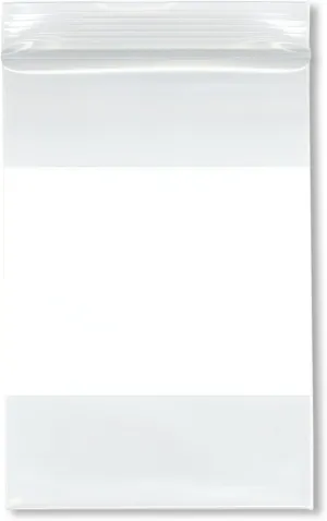 Plymor 4" x 6" (Pack of 100), 6 Mil Industrial Duty White-Block Zipper Reclosable Plastic Bags