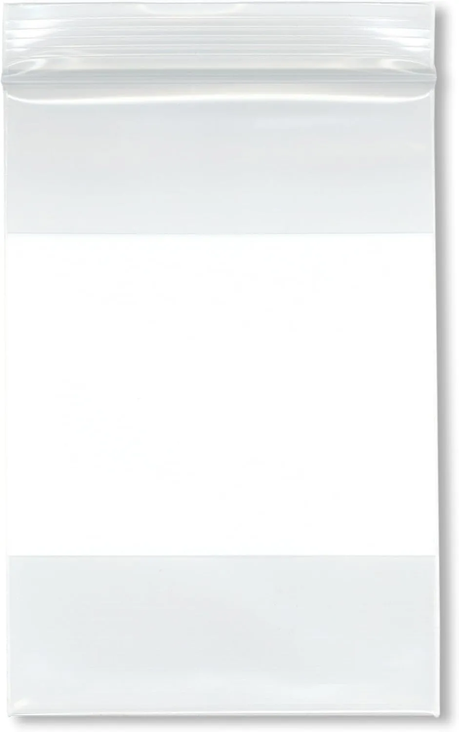 Plymor 4" x 6" (Pack of 100), 6 Mil Industrial Duty White-Block Zipper Reclosable Plastic Bags