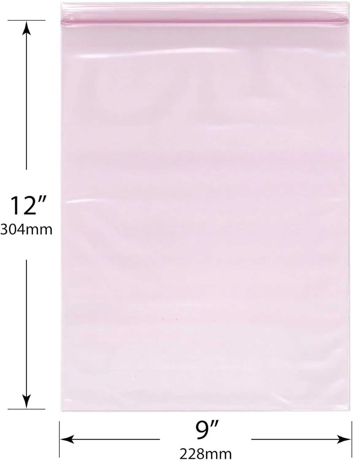 Plymor 9" x 12" (Pack of 100), 4 Mil Heavy Duty Anti-Static Zipper Reclosable Plastic Bags