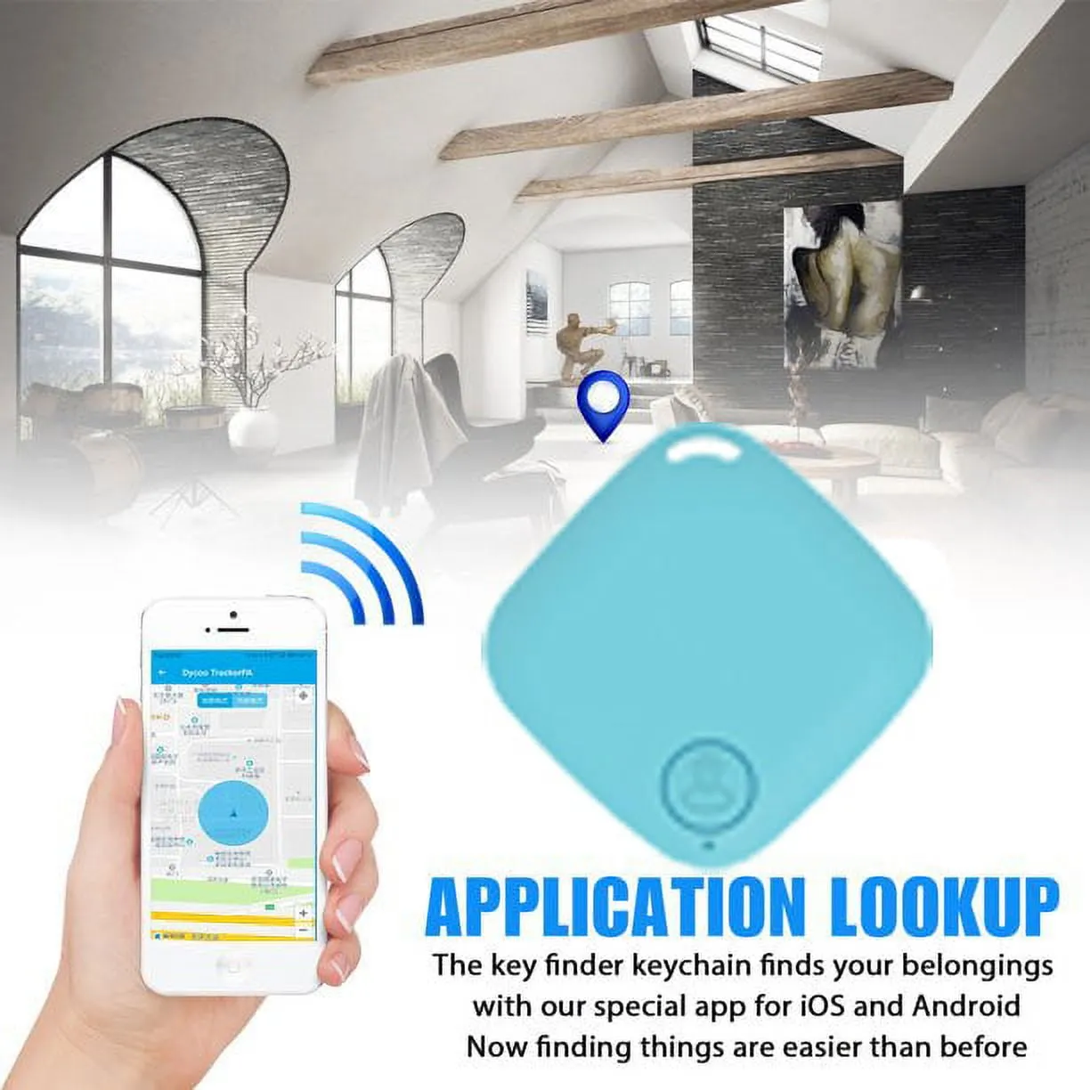 POINTERTECK 4Pcs Anti-Lost tracker, GPS Pro trackr, Wireless Bluetooth 4.0 tracking ,Wallet Keys Pet Finder, find my keys