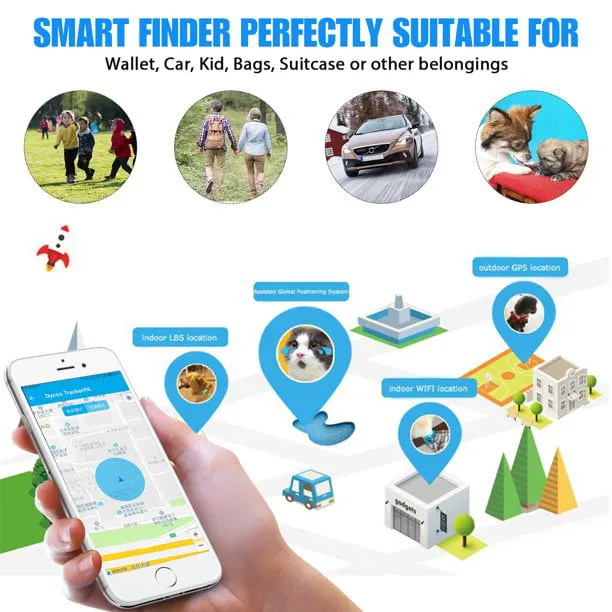 POINTERTECK 4Pcs Anti-Lost tracker, GPS Pro trackr, Wireless Bluetooth 4.0 tracking ,Wallet Keys Pet Finder, find my keys