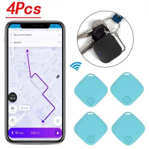 POINTERTECK 4Pcs Anti-Lost tracker, GPS Pro trackr, Wireless Bluetooth 4.0 tracking ,Wallet Keys Pet Finder, find my keys