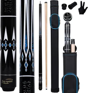 Pool Cue Stick Low Deflection Shaft Billiard Cue Stick with Hard Case 19-20 oz Professional Pool Stick