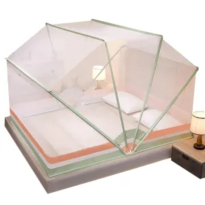 Pop-Up Mosquito Net Tent Wide Roof,Portable Folding Design with Bottom for Bedroom Yard Outdoor Camping Fishing Hiking Trip,E,135×190×120cm