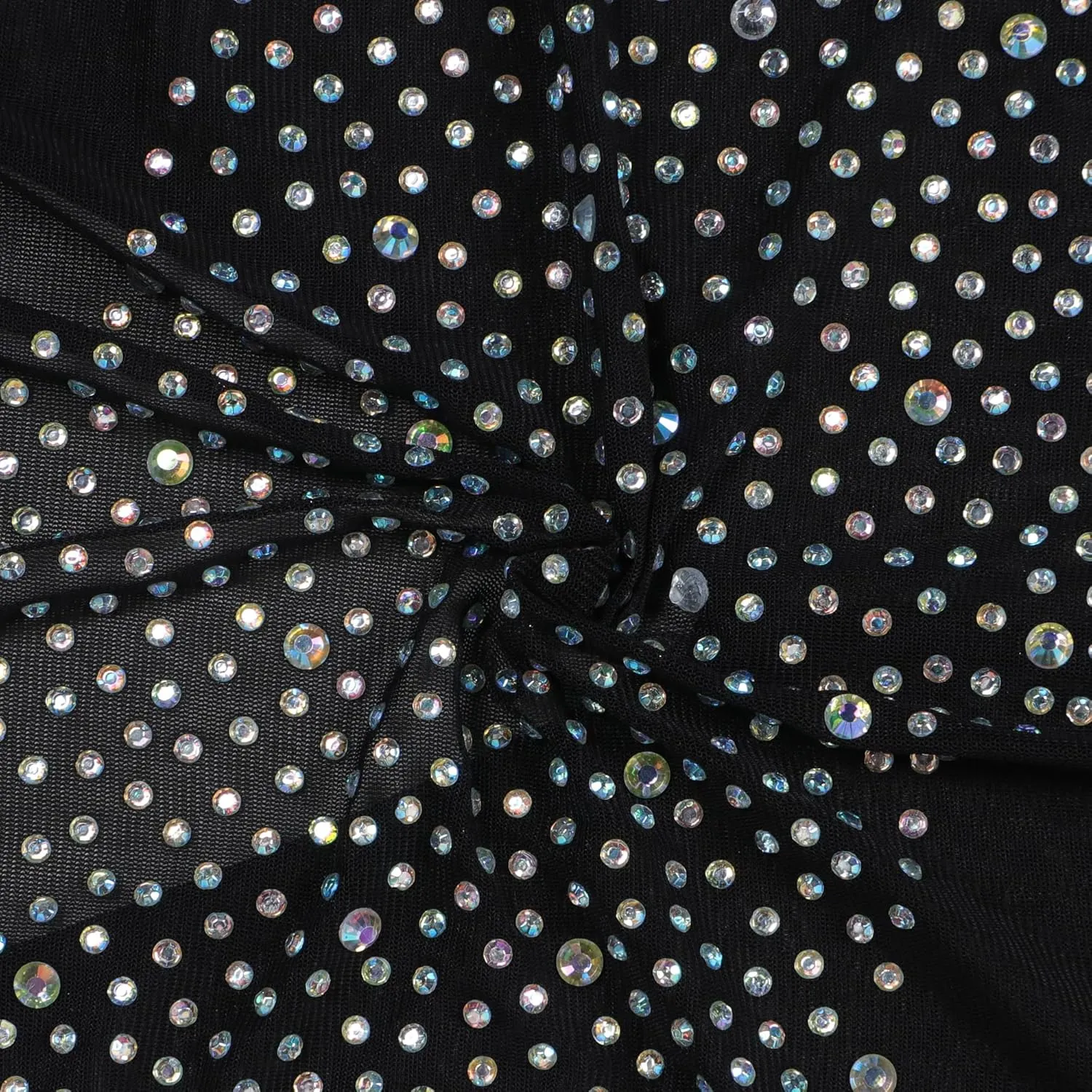 PORRCEY Women Sexy Elegant Rhinestone Mesh See Through Evening Dresses Party Club Night Clubwear