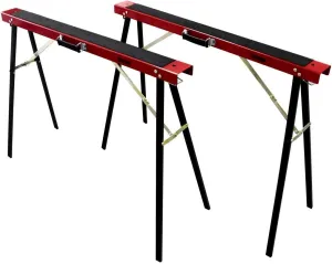 Portable Folding Sawhorse Heavy Duty 275lb Weight Capacity Each Twin Pack