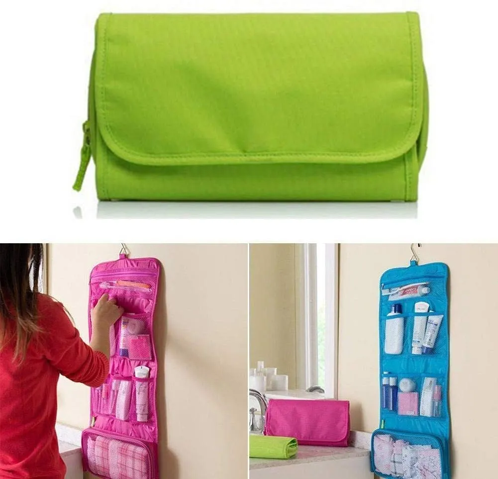 Portable Hanging Toiletry Travel Bag Organizer (Green) - H00189