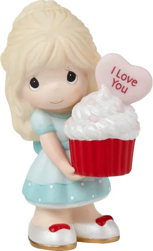 Precious Moment 222001 You Bake Me Happy Blonde Girl Porcelain Figurine