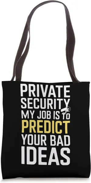 Private Security Professional Bodyguard VIP Protection Team Tote Bag