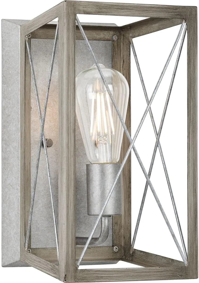 Progress Lighting P710012-141 Briarwood Wall Sconces, Galvanized Finish