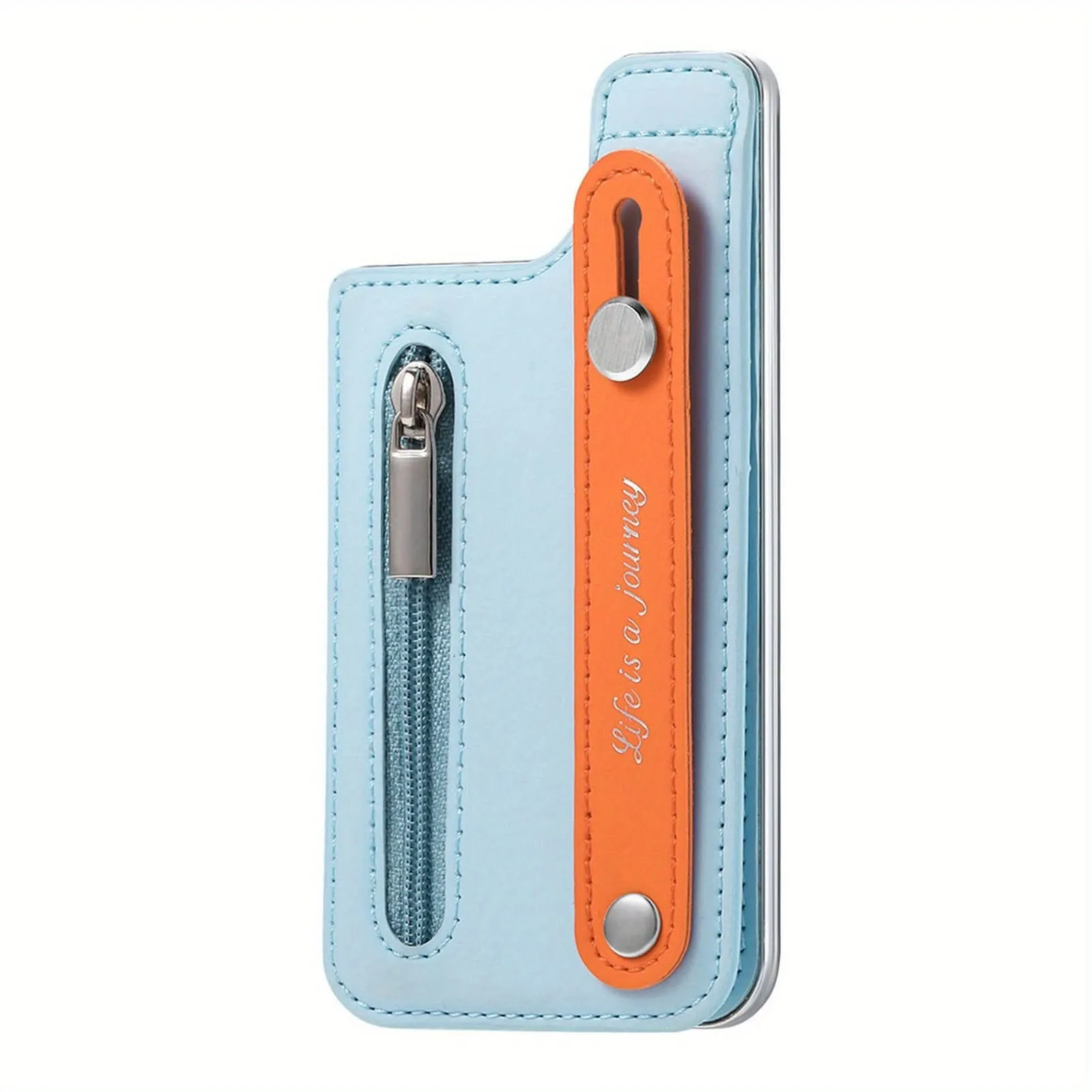 PU Leather Phone Card Holder with Wrist Strap