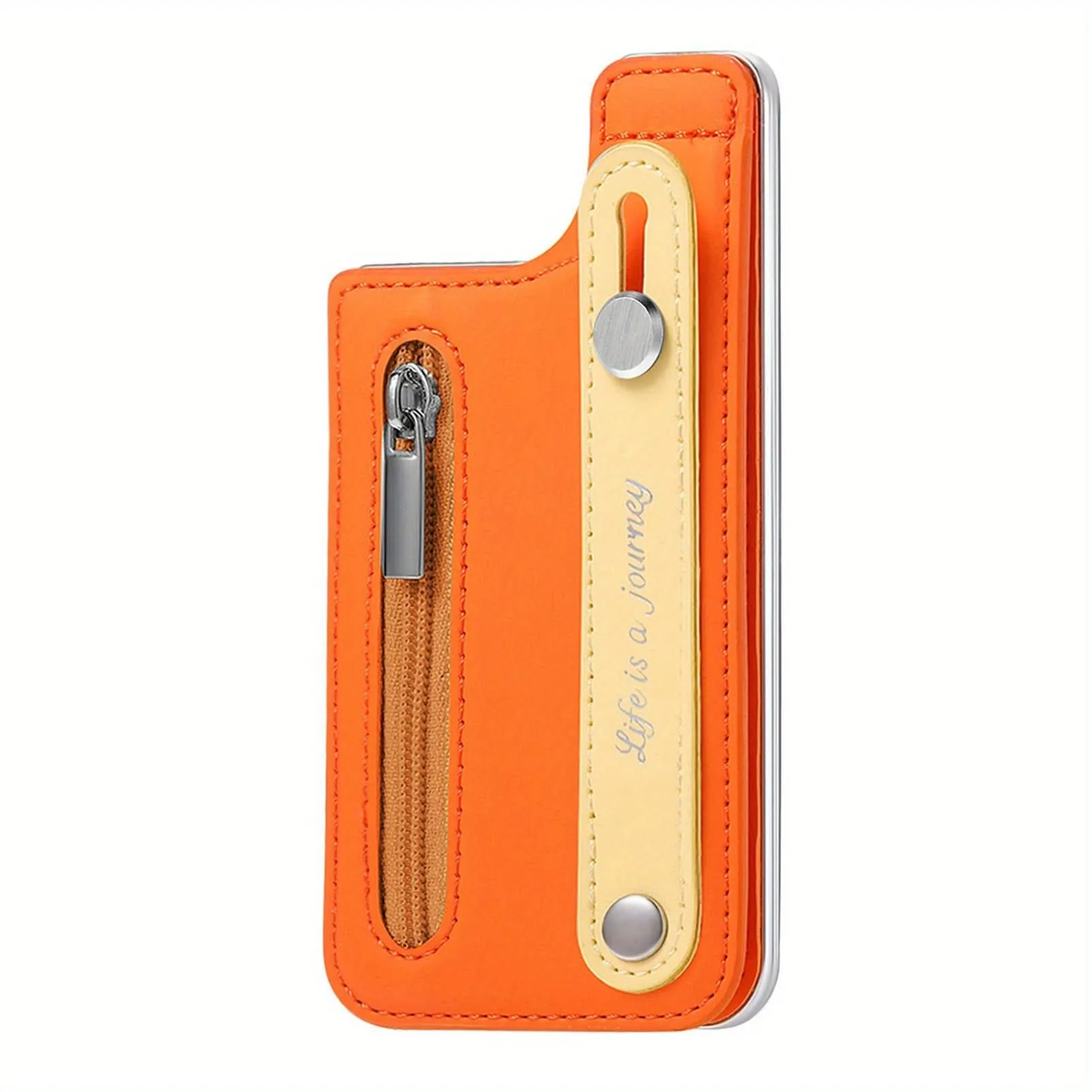 PU Leather Phone Card Holder with Wrist Strap