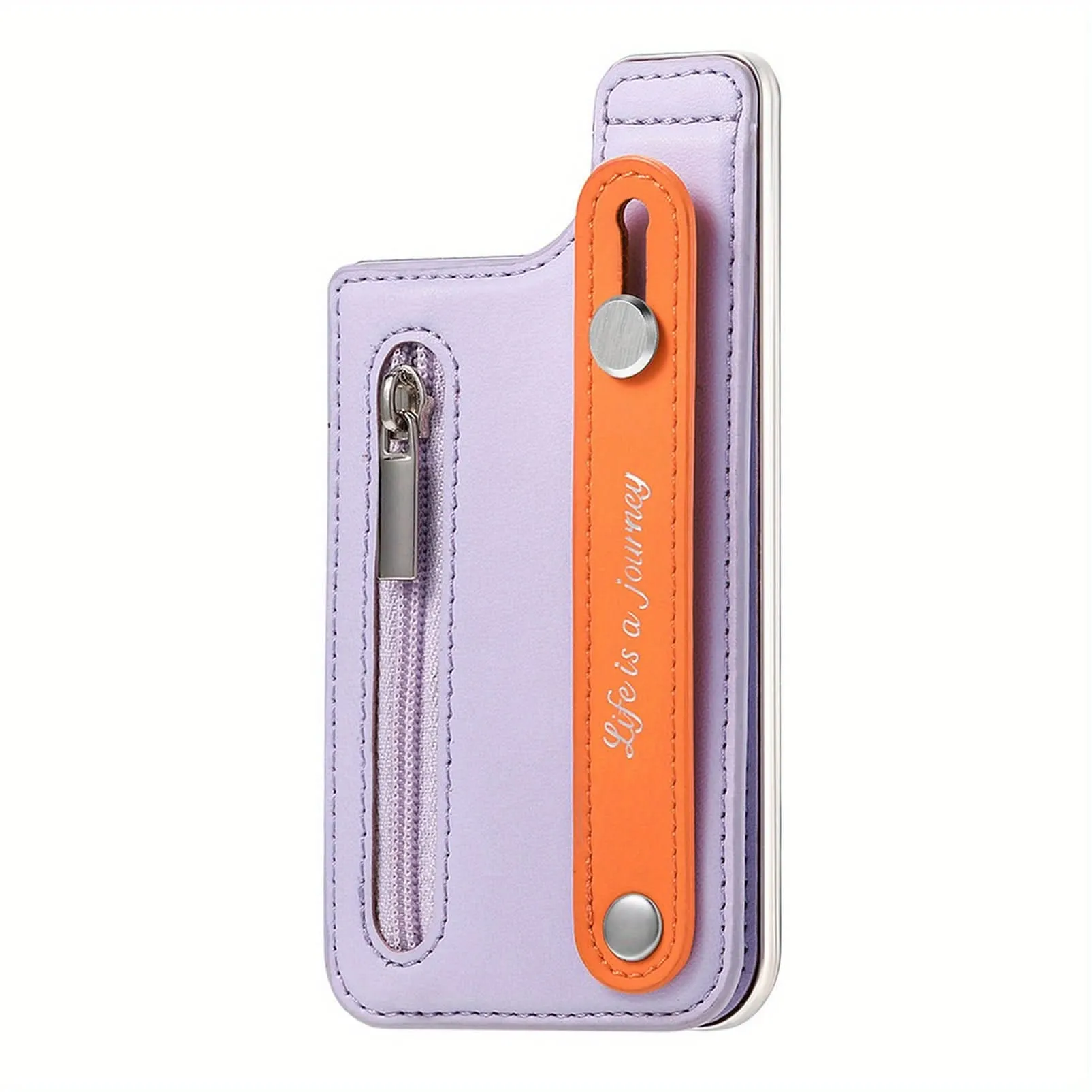 PU Leather Phone Card Holder with Wrist Strap