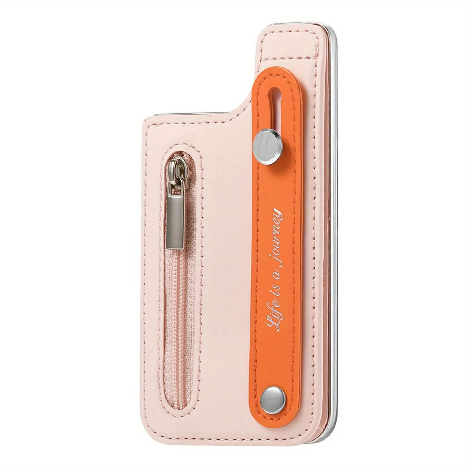 PU Leather Phone Card Holder with Wrist Strap