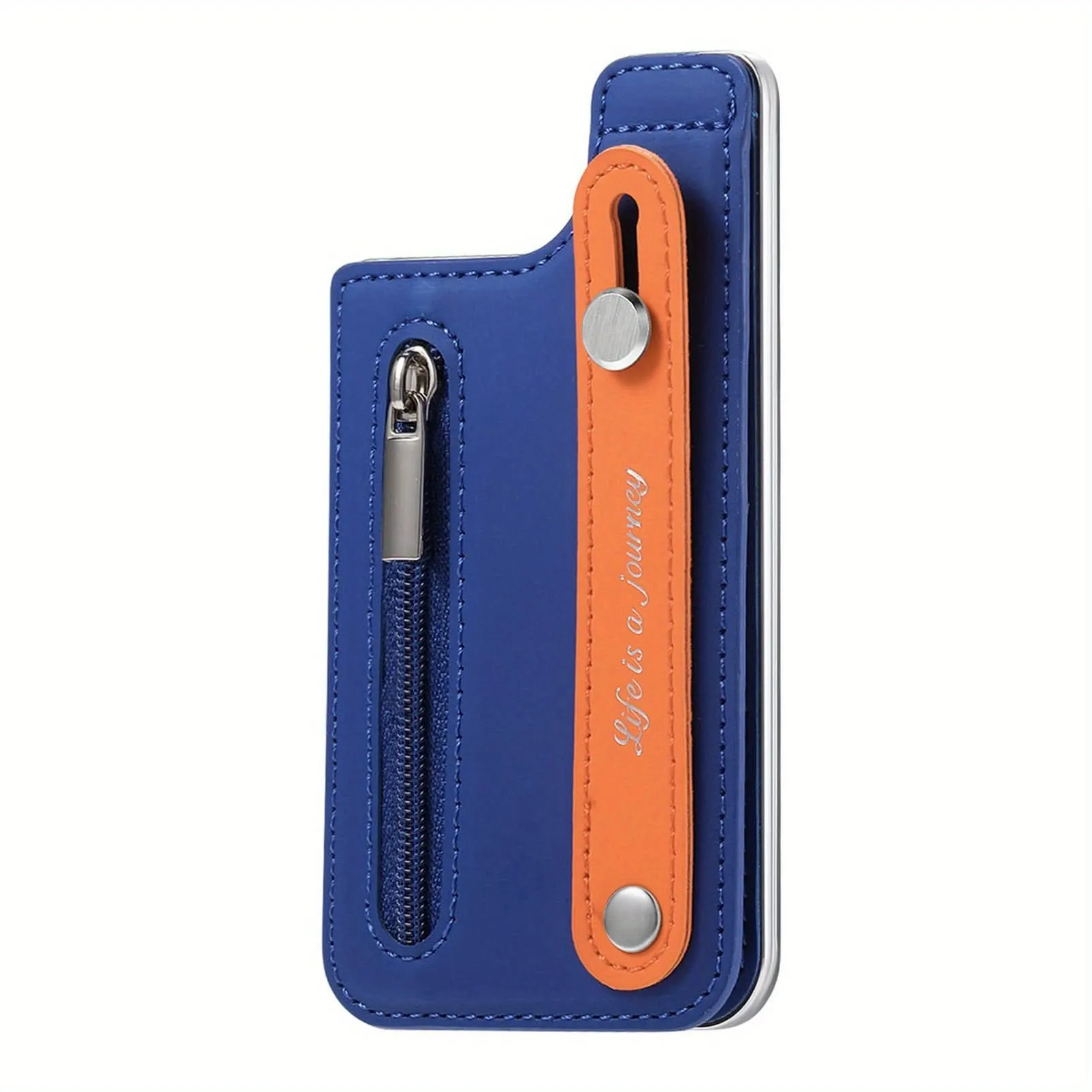 PU Leather Phone Card Holder with Wrist Strap
