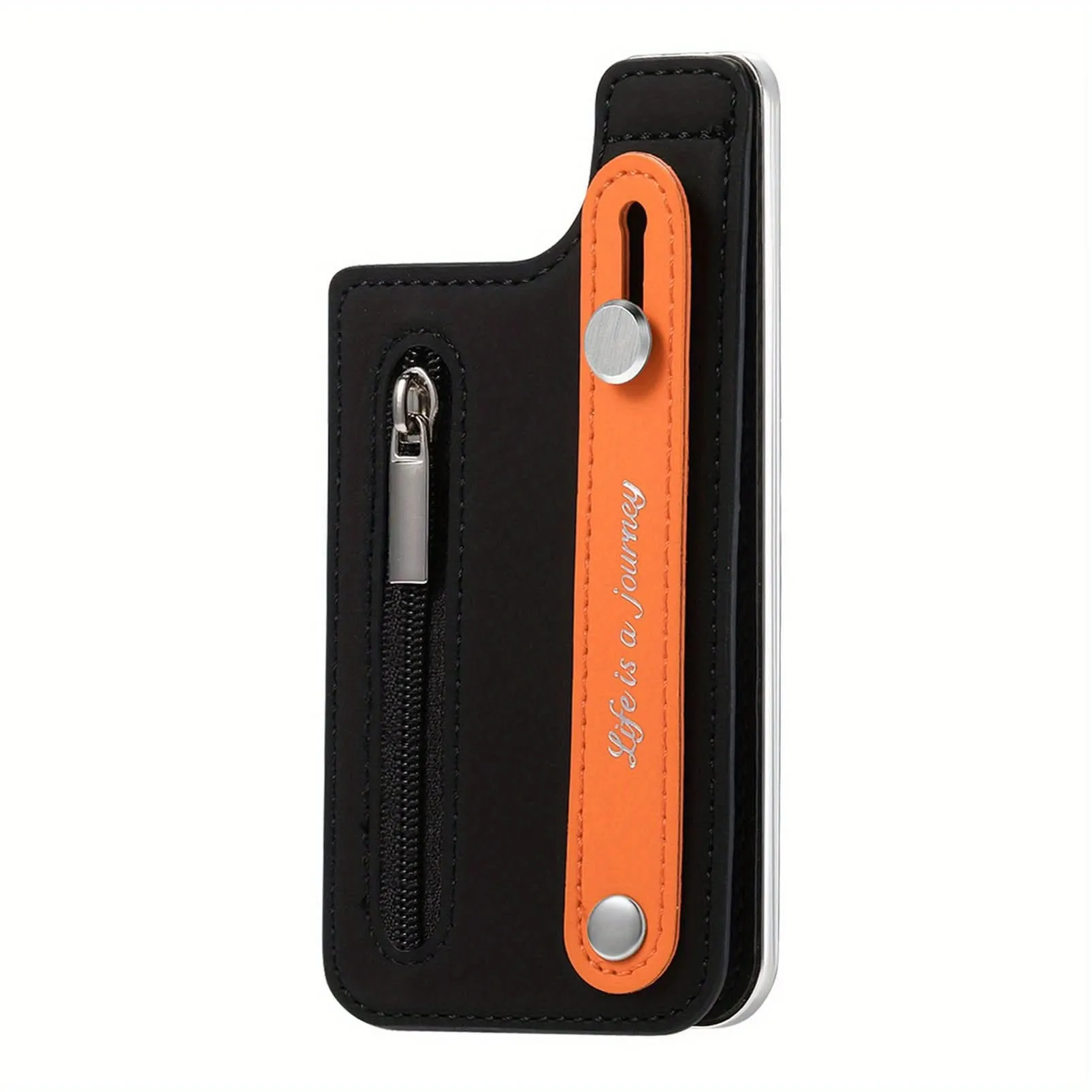 PU Leather Phone Card Holder with Wrist Strap
