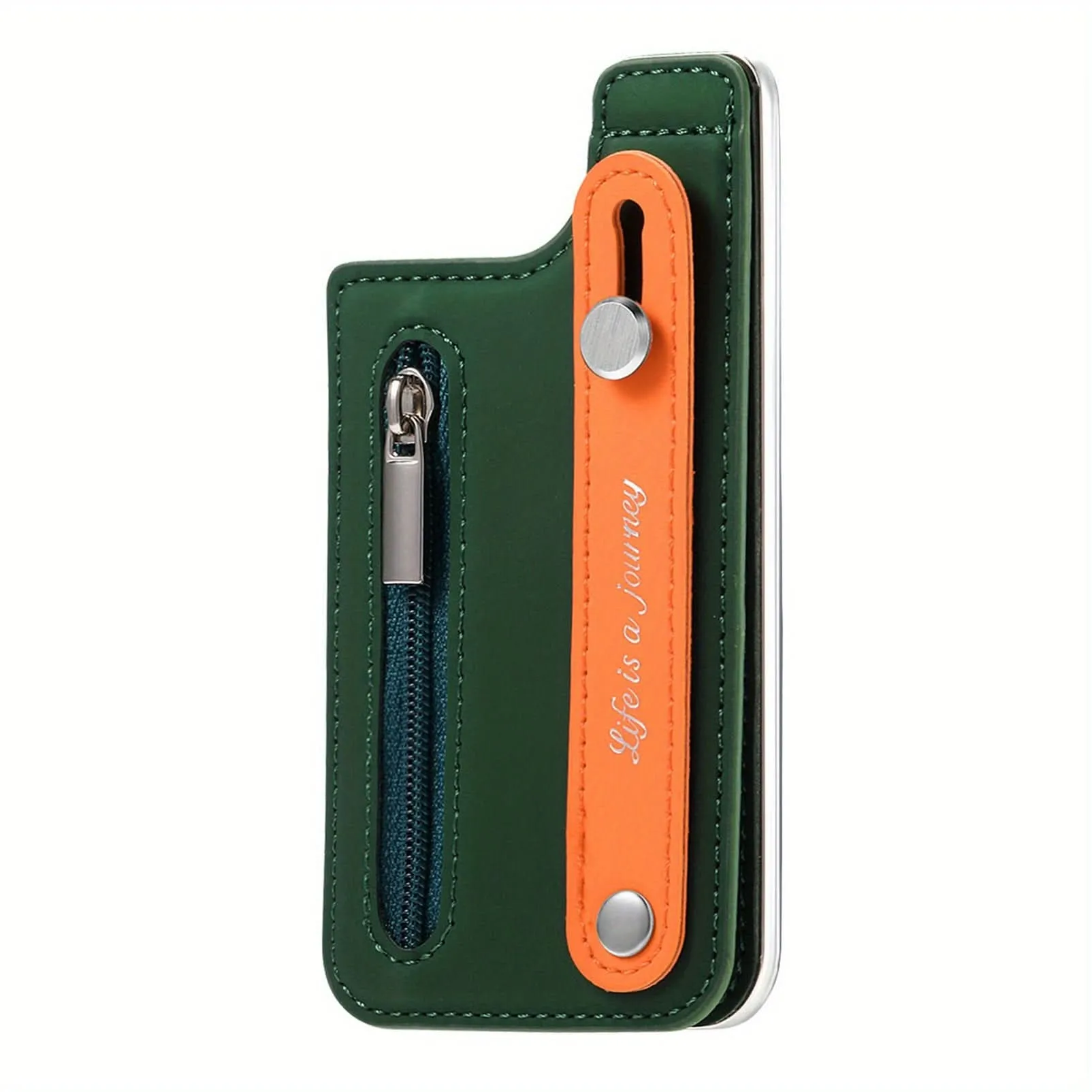 PU Leather Phone Card Holder with Wrist Strap