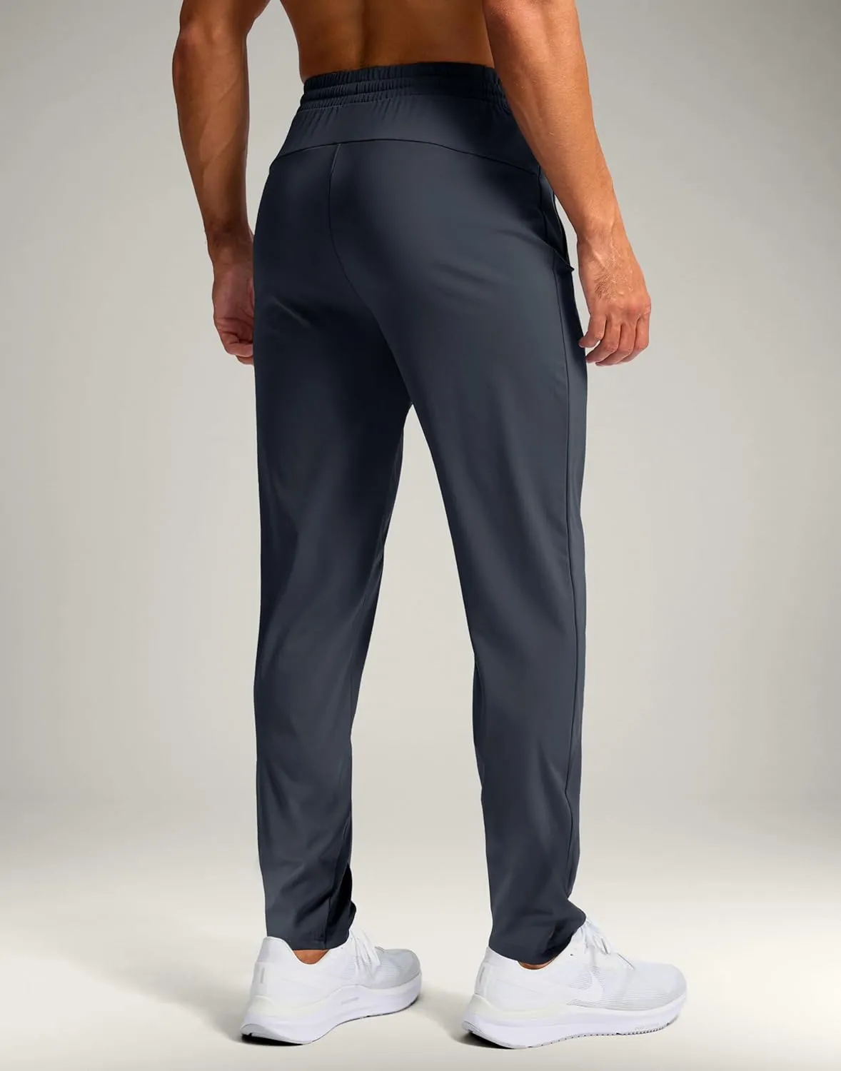 Pudolla 32"/34"/36" Inseam Men's Tall Sweatpants with Zipper Pockets Lightweight Joggers for Athletic Workout Casual