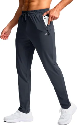 Pudolla 32"/34"/36" Inseam Men's Tall Sweatpants with Zipper Pockets Lightweight Joggers for Athletic Workout Casual