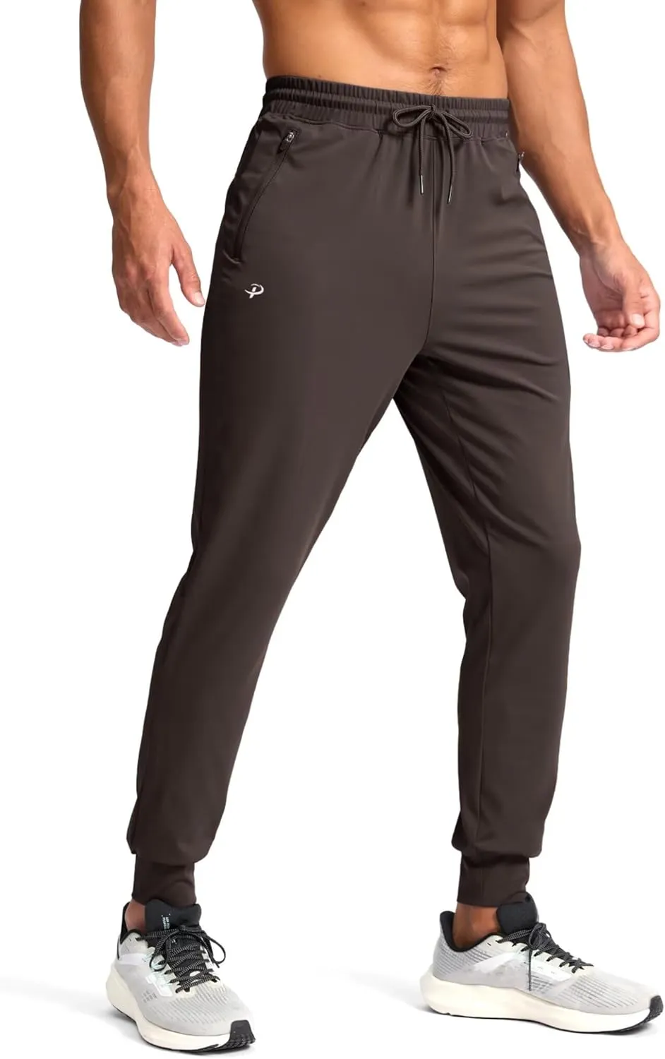 Pudolla Men's Lightweight Sweatpants with Pockets Ultra 4-Way Stretch Joggers Gym Workout Runing Athletic Track Pants