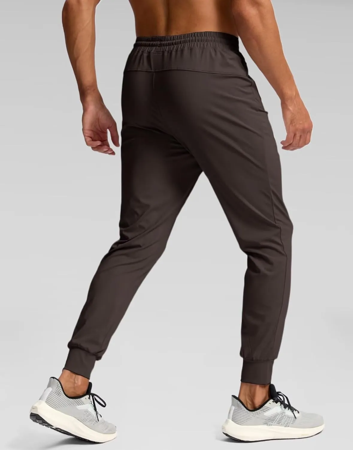 Pudolla Men's Lightweight Sweatpants with Pockets Ultra 4-Way Stretch Joggers Gym Workout Runing Athletic Track Pants