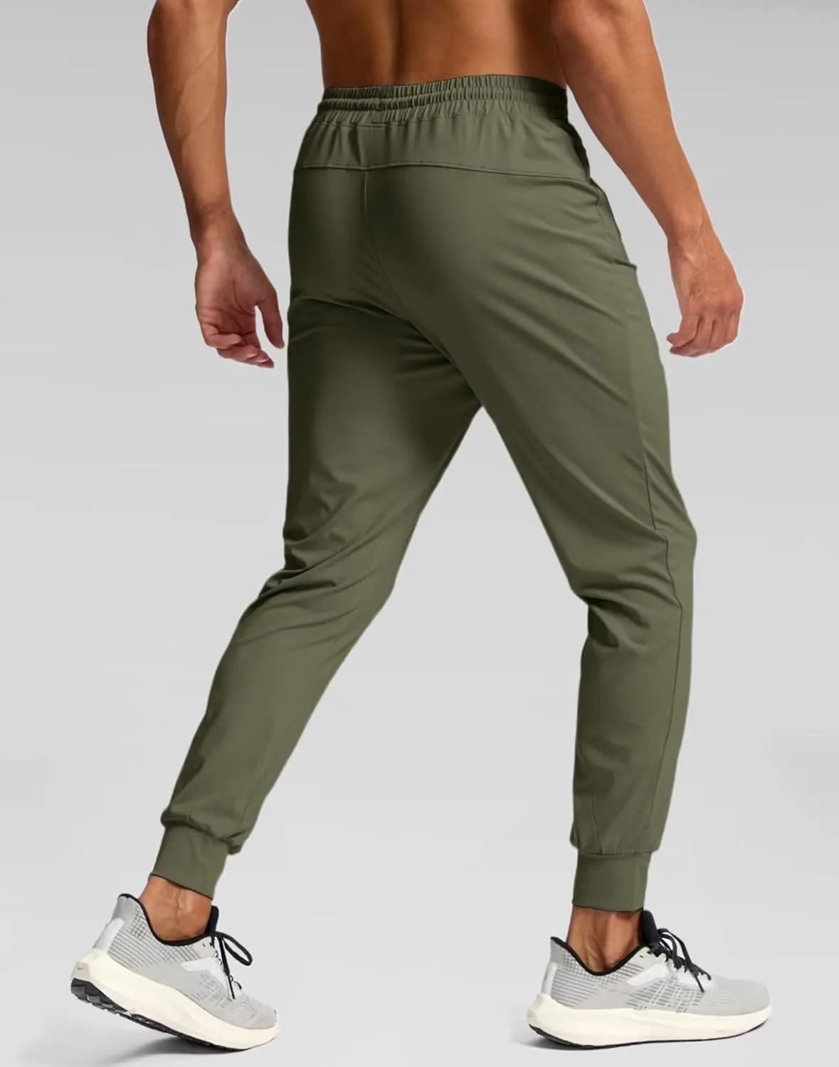 Pudolla Men's Lightweight Sweatpants with Pockets Ultra 4-Way Stretch Joggers Gym Workout Runing Athletic Track Pants